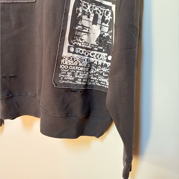 NWOT Urban Outfitters Sex Pistols Patched Graphic Hoodie Sweatshirt Size S/M - Picture 9 of 15